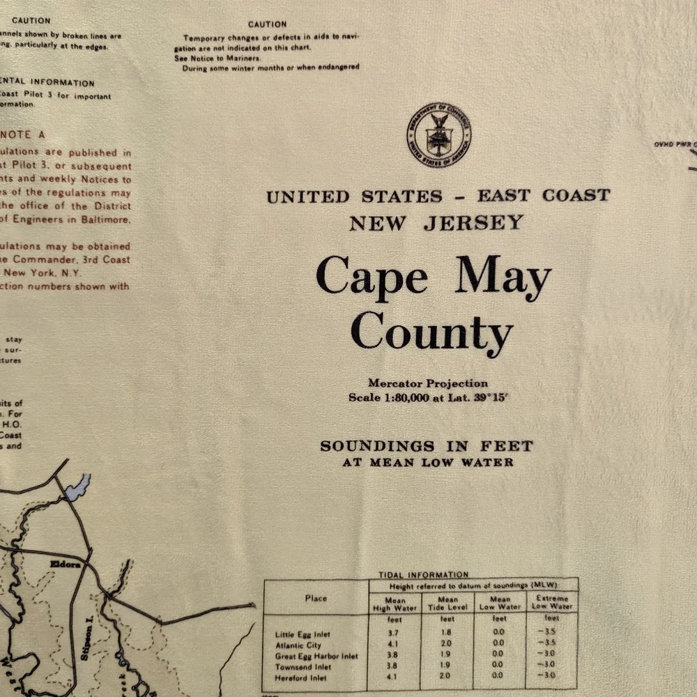 Mapisart Cape May‎ Chart Towel